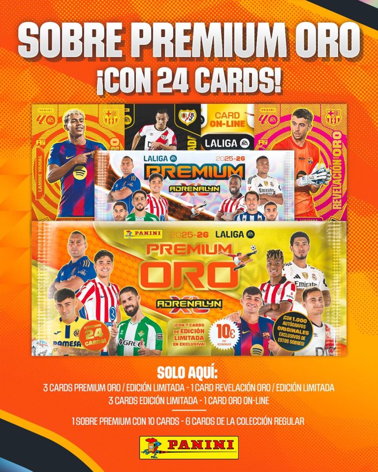 Sobre Premium Oro de Adrenalyn XL 2025/26: qué trae, precio y fecha