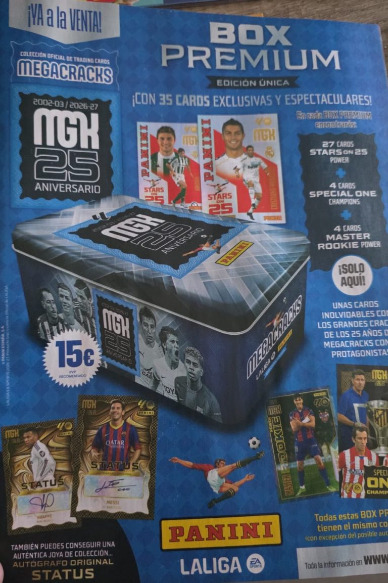 Lata Premium Megacracks 2026/27: 35 cartas y 750 autógrafos originales